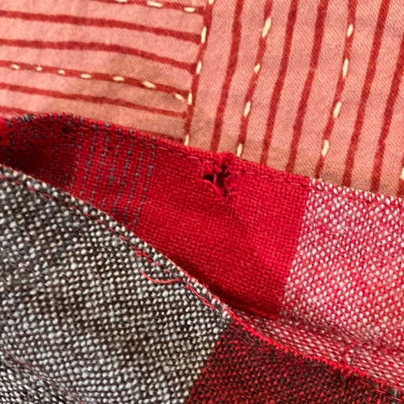 Vintage 1950s /1960s wool Scottish  reversible Pleated Skirt W25L21 - Picture 6 of 16